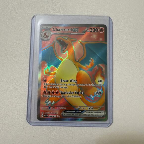 Pokémon Charizard ex Ultra Rare 183/165 151 Scarlet & Violet Near Mint - Picture 1 of 7